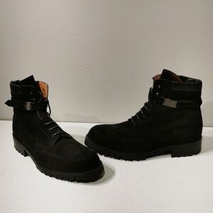 NEW VERSACE CLASSIC V2 men's waterproof Black Leather Suède boot